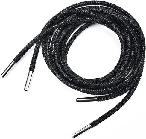 Popular Shoelace 140Cm Round Rhinestone Rope Diamond Tube Trimming Diy Trouser Hoodie Drawstring Garment Accessories in Saudi Arabia