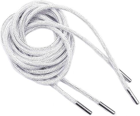 Popular Shoelace 140Cm Round Rhinestone Rope Diamond Tube Trimming Diy Trouser Hoodie Drawstring Garment Accessories in Saudi Arabia