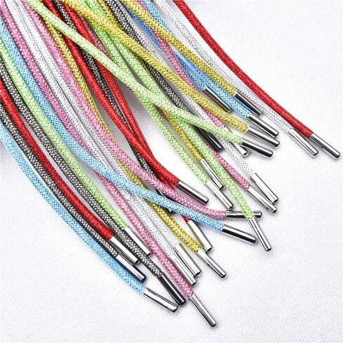 Popular Shoelace 140Cm Round Rhinestone Rope Diamond Tube Trimming Diy Trouser Hoodie Drawstring Garment Accessories in Saudi Arabia