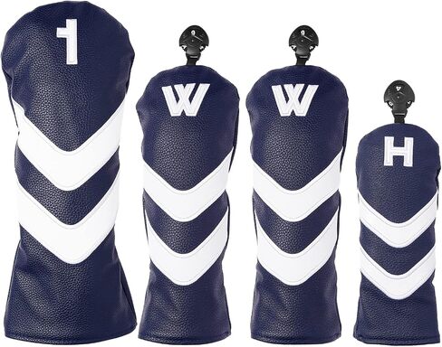 Bilbear Golf Club Head Covers Set Wood Golf Head Covers Putter Head Covers Set of 4, Golf Club Covers for Drivers Golf Head Covers Hybrid UT Wood Covers for Golf Clubs in Saudi Arabia
