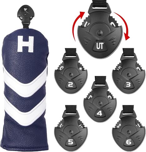 Bilbear Golf Club Head Covers Set Wood Golf Head Covers Putter Head Covers Set of 4, Golf Club Covers for Drivers Golf Head Covers Hybrid UT Wood Covers for Golf Clubs in Saudi Arabia