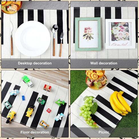 Peryiter 2 Pcs Linen Musical Table Runner, Musical Entertainment Theme Pattern, Waterproof Runner Decor for Music Event Birthday Party Wedding Table Kitchen, 72'' x 13'' (Piano Style) in Kuwait