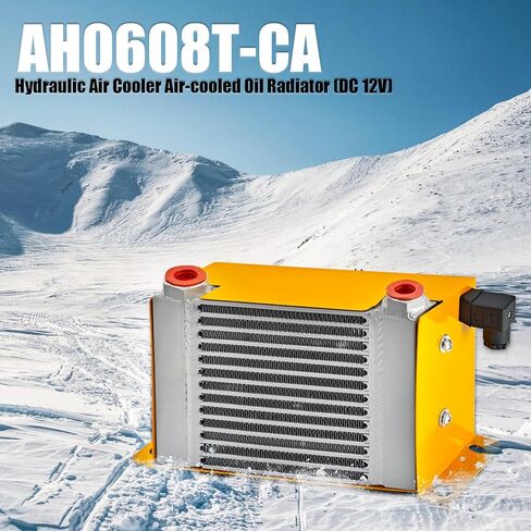 AH0608T-CA مبرد زيت الهواء الهيدروليكي مبرد الزيت المبرد بالهواء # DC 12V # 38W # 60L / min in Kuwait