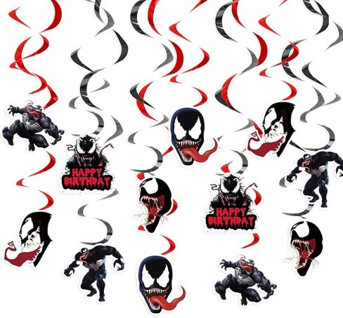 لوازم حفلات السم 12 * دوامات معلقة لديكورات عيد ميلاد السم، للأطفال الأولاد والبنات لديكورات حفلات أعياد الميلاد ذات موضوع سعيد. in Kuwait