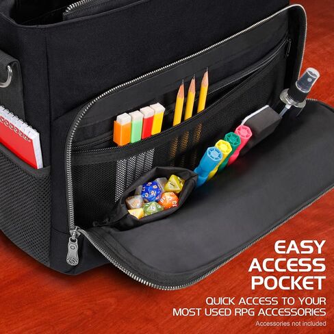 حقيبة ENHANCE Tabletop Collector's Edition RPG Player's Essentials DND + نسخة جامعي النرد وحقيبة النرد (أسود تنين) - حزمة in Kuwait