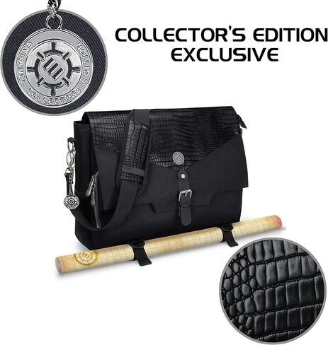 حقيبة ENHANCE Tabletop Collector's Edition RPG Player's Essentials DND + نسخة جامعي النرد وحقيبة النرد (أسود تنين) - حزمة in Kuwait