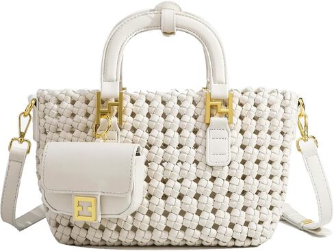 Woven Tote Bag For Women, Fashion Crossbody Shoulder Bag, Small Top Handle Bag, Casual Handbags and Purses Travel Phone Bag in Saudi Arabia