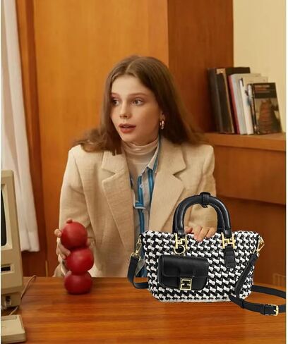 Woven Tote Bag For Women, Fashion Crossbody Shoulder Bag, Small Top Handle Bag, Casual Handbags and Purses Travel Phone Bag in Saudi Arabia