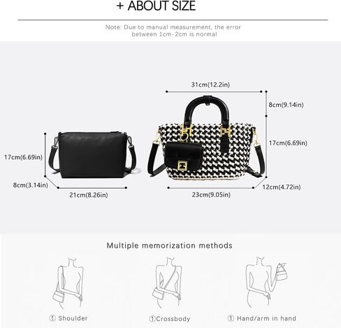 Woven Tote Bag For Women, Fashion Crossbody Shoulder Bag, Small Top Handle Bag, Casual Handbags and Purses Travel Phone Bag in Saudi Arabia
