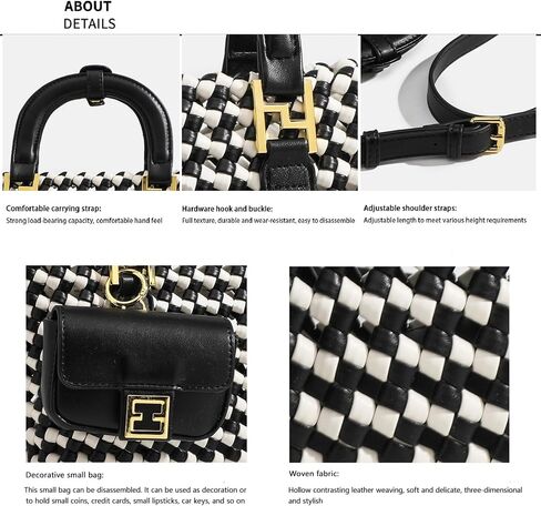 Woven Tote Bag For Women, Fashion Crossbody Shoulder Bag, Small Top Handle Bag, Casual Handbags and Purses Travel Phone Bag in Saudi Arabia