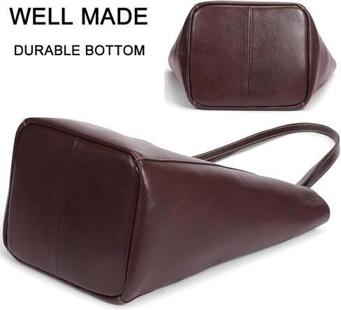 Genuine Leather Tote Shoulder Handbag Bucket Hobo Purse Vintage Satchel for Women 2pcs set in Saudi Arabia