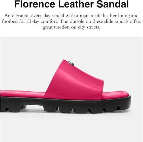 Coach Women's Florence Leather Sandal in Saudi Arabia
