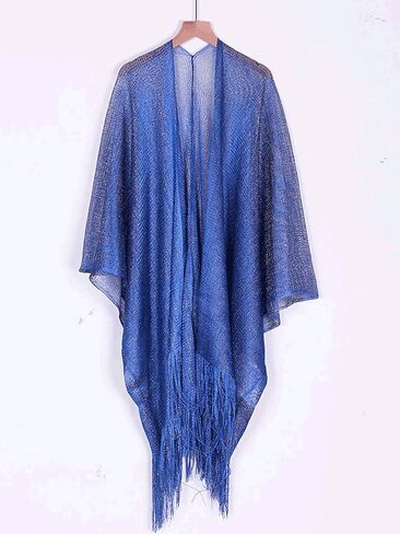 كارديجان نسائي للشاطئ مزود بشراشيب وشال صيفي للشاطئ in Kuwait