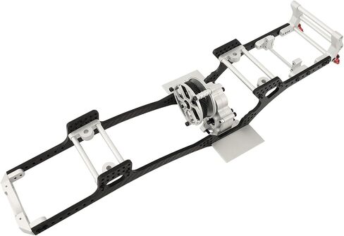 دعامات إطار هيكل LCG لمركز الجاذبية السفلي لـ 1/10 RC الزاحف المحوري SCX10 I II جزء ترقية معدني (فضي) in Saudi Arabia