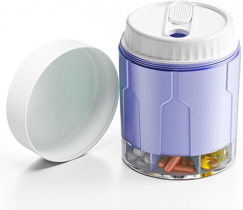 Large Pill Organizer, Daily Pill Dispenser Bottles with 7 Large Compartments，Jumbo Pill Box, Pill Storage Container for Vitamin, Fish Oil, Medicine Supplement, Easy Turn Lid with Attached Label, Green in Saudi Arabia