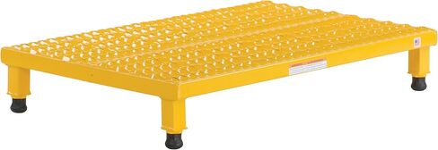 Vestil AHW-L-2436 Adjustable Work-Mate Stand with Serrated Deck, Steel, 36" Length x 24" Width Deck, 500 lbs Capacity, 5" - 8" Height Range, Yellow in Saudi Arabia