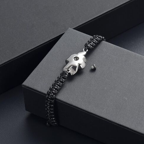 Shajwo زهرة الورد الحرق جرة سوار للرماد للنساء مجوهرات جنائزية قابل للتعديل تذكارية تذكار حبل رماد سوار in Kuwait