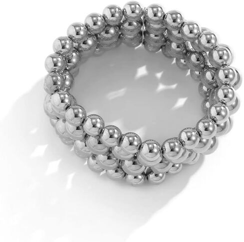 Boho Dainty Classic Bold Beaded Bracelet Plated Ball Beads Bracelet Stack Hand Chain Shiny Bar Bridal Wedding Accessories Jewelry in Saudi Arabia