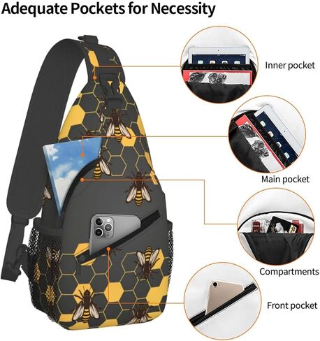 Stylish Sling Bag for Women Men Casual Backpack Crossbody Chest Shoulder Bag Gym Sports Travel Hiking Daypack in Saudi Arabia