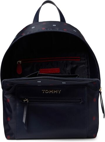 حقيبة ظهر Tommy Hilfiger Alexis II Smalldome من النايلون Serif Critter Tommy Navy/Tommy Red/Ivory One Size in Saudi Arabia