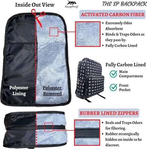 The SP Backpack in All Black Smell Proof BackPack, (L) in Saudi Arabia