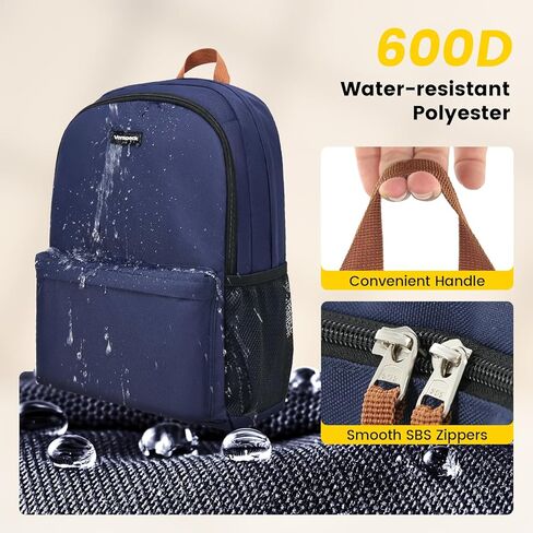 حقيبة ظهر Vorspack للرجال والنساء - حقيبة ظهر خفيفة الوزن للكلية وحقائب ظهر كاجوال للاستخدام أثناء السفر - أسود in Kuwait