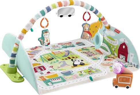 Fisher-Price Activity City Gym to Jumbo Playmat, Infant to Toddler Activity Gym with Music, Lights, Vehicle Toys and Extra-Large playmat in Saudi Arabia