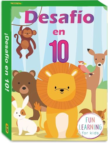 1step2dream Spanish Animal Guessing Card Games for Kids | Fun Educational Family Activities | Bilingual Stocking Stuffer, Travel Friendly Learning Board Games in Saudi Arabia