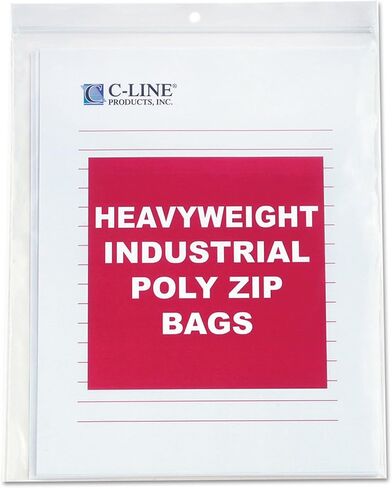 Heavyweight Industrial Poly Zip Bags, 8 1/2 x 11, 50/BX in Saudi Arabia