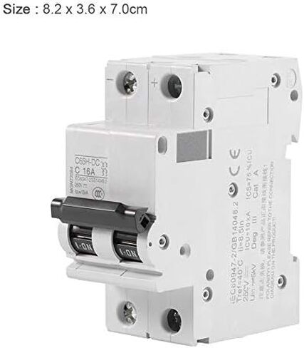 2P 250V Low-Voltage DC Miniature Circuit Breaker for Solar Panels Grid System din Rail Mount, Breaker DC Circuit Amp Solar Double Pole(63A) in Saudi Arabia