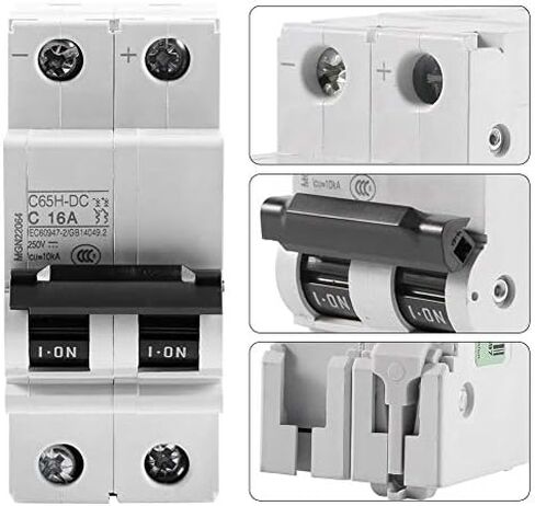 2P 250V Low-Voltage DC Miniature Circuit Breaker for Solar Panels Grid System din Rail Mount, Breaker DC Circuit Amp Solar Double Pole(63A) in Saudi Arabia