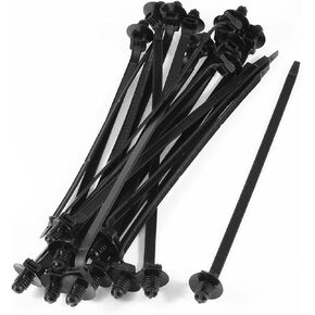 uxcell Nylon Push Mount Electrical Cable Zip Tie, 183mm x 5mm, 20 Pcs, Black