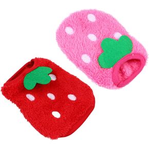 Ipetboom Pet Rabbit Clothes Girl Puppy Clothes 2pcs Girl Dog Clothes Warm Pet Clothing Guinea Pig Clothes Pet Puppy Clothes Coral Fleece Dog Clothes Pet Coral Fleece Costume Jumpsuit Winter