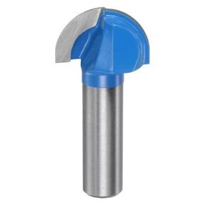 Router Bit Core Box 1/2 Shank 1-1/8 Inch Cutting Dia. Round Nose Router Bit 2 Flutes Carbide Cove Box Cutter for Carpentry Woodworking Milling Cutter Tool