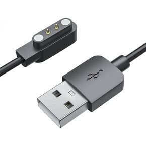 Charger Compatible with GRV FC1 Charger, Magnetic USB Charger Cable Replacement Charing Cable for GRV FC1 Smart Watch Charger (Black&Black)
