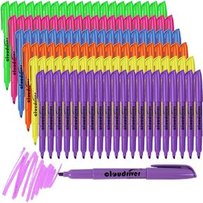 cloudriver Highlighters Bulk Pack Of 120, Assorted Color Highlighter, Chisel Tip, Quick Drying Ink, Highlighters Suitable For Home, School, Office And Shop