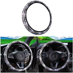 BESULEN Soft Steering Wheel Cover, 15 Inch Elastic Steering Wheel Protector for Women Girl, Anti-Slip Steering Wheel Vehicle Interior Accessories for Cars, SUVs, Trucks and Vans (Purple)