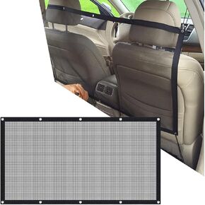 1 PC Car Black Fence, Pet Barrier Backseat Mesh, Car Divider Net with Adjusting Rope and Hook, Car Multifunctional Dog Guardrail, Suitable for SUV Pickup and Small Car (45.2In x 24.4In)