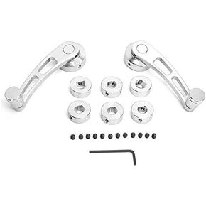 KIMISS Window Crank Handle Winder,2pcs Alloy Window Handle Riser Winder Crank Fit for Classic Car(Black)