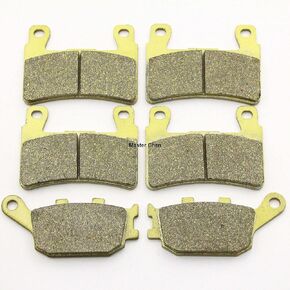 Master Chen Front Rear Brake Pads Brakes for Honda CBR600 RR 2003-2004 - F4i Sport 2001-2006 - F4 Sport 1999-2007 - CBR 600 F3/F4/F5/F6/F7 2003-2007 - CBR900RR Fireblade 1998-2003 FA265 FA174 MC0077