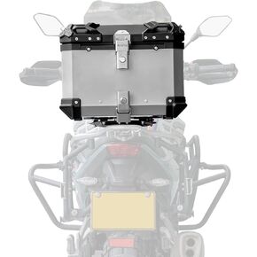 Motorcycle Tail Bag 35L,Motorcycle Trunk Top Case Box Store Helmet Luggage Top Bag Storage Carrier Case,Waterproof Aluminum Handle Motorcycle Helmet Case,Tail Box with Security Lock