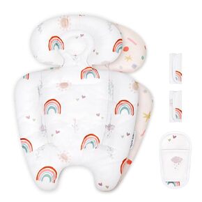 Infant Insert Compatible with 4moms Mamaroo & RockaRoo Swing, includes 3 Strap Pad, Enlarged Head & Body Support Cushion, Reversible Design, Breathable Soft Fabric, Machine Washable, Flower