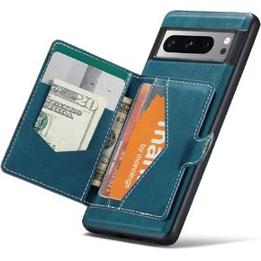 Hongxinyu, Cellular Phone Case for Google Pixel 8 Pro 2023, Teal, Magnetic Wallet Card Cash Slot, Wireless Charging Functional Kickstand in Kuwait