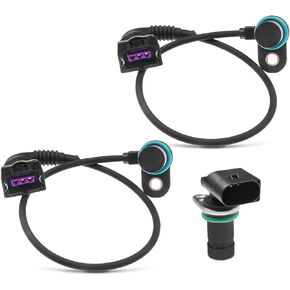 A-Premium 3-PC Engine Camshaft Crankshaft Position Sensor Compatible with BMW E83 Series X3 2005-2006, 2.5L 3.0L, Replace# 12141709616, 12141438083