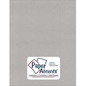 PA Paper Accents Recycled Cardstock 8.5" x 11" Glacier Grey, 65lb colored cardstock paper for card making, scrapbooking, printing, quilling and crafts, 25 piece pack