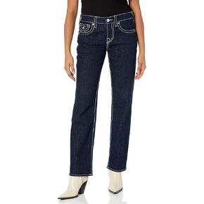 True Religion Women's Misses Ricki Relaxed Big T Lurex Flap Jean