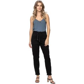 Judy Blue High Waist Jet Black Double Roll Cuff Jogger Jeans, 88700
