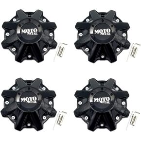 4 Pack Moto Metal Wheels MO479L214GBO MO 497L214 Gloss Black Center Cap
