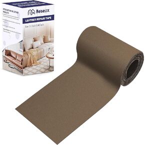 Leather Repair Patch Tape Kit, Self Adhesive Leather Repair for Furniture, Couch, Sofa, Car Seats,Office Chair,Vinyl Repair Kit.3.1inx60in,Dark Khaki