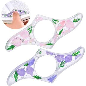 حامل صفحة الكتاب، حامل صفحة كتاب الإبهام، زهور مجففة لحامل صفحة الراتنج، ملحقات قراءة قارئ الكتب كهدية للمعلمين وهدايا دودة الكتب، هدايا لمحبي الكتب - أبيض in Kuwait